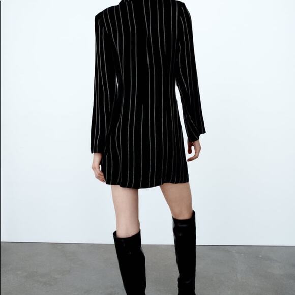 ZARA BLOGGER FAVORITE STRIPED BLAZER DRESS SPECIAL EDITION - Picture 8 of 11